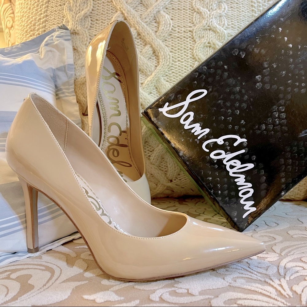 Sam Edelman NIB Hazel Nude Patent Leather Pump